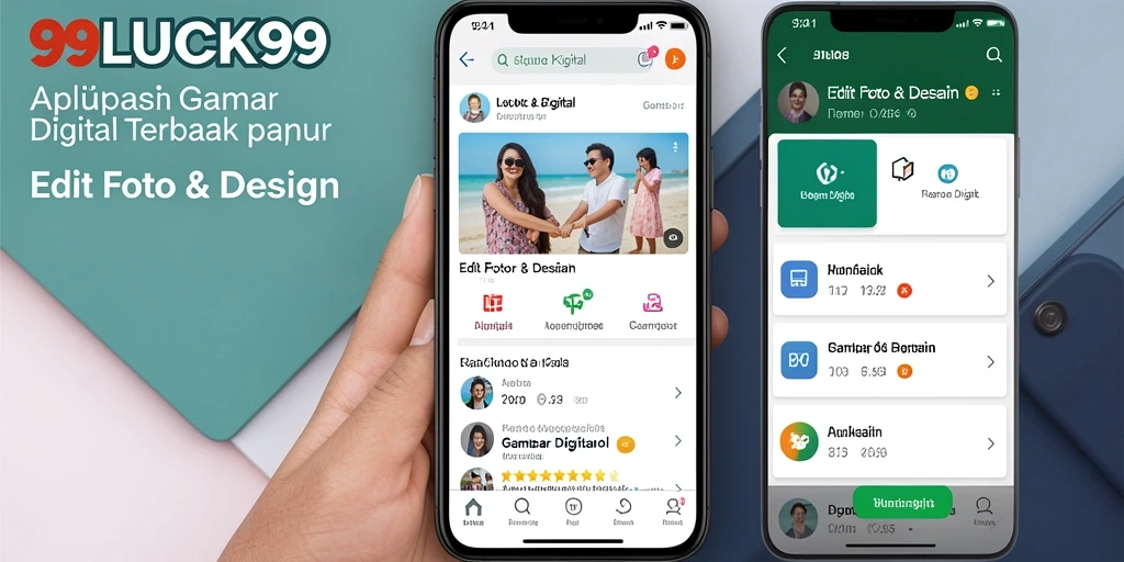 Antarmuka sederhana dan fungsional dari 99LUCK99 untuk Gambar Digital.