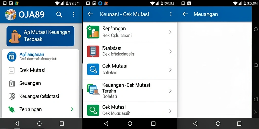 Tampilan antarmuka OJA89 yang sederhana dan efektif untuk Cek Mutasi.