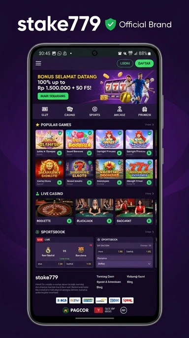 Tampilan kanal resmi stake779