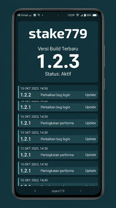 Tampilan riwayat versi stake779